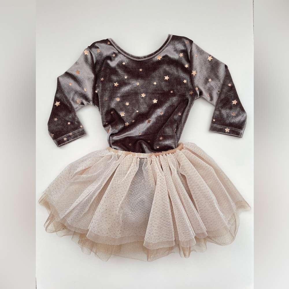 Oh Baby! Velour star leotard and mesh frill tutu skirt.